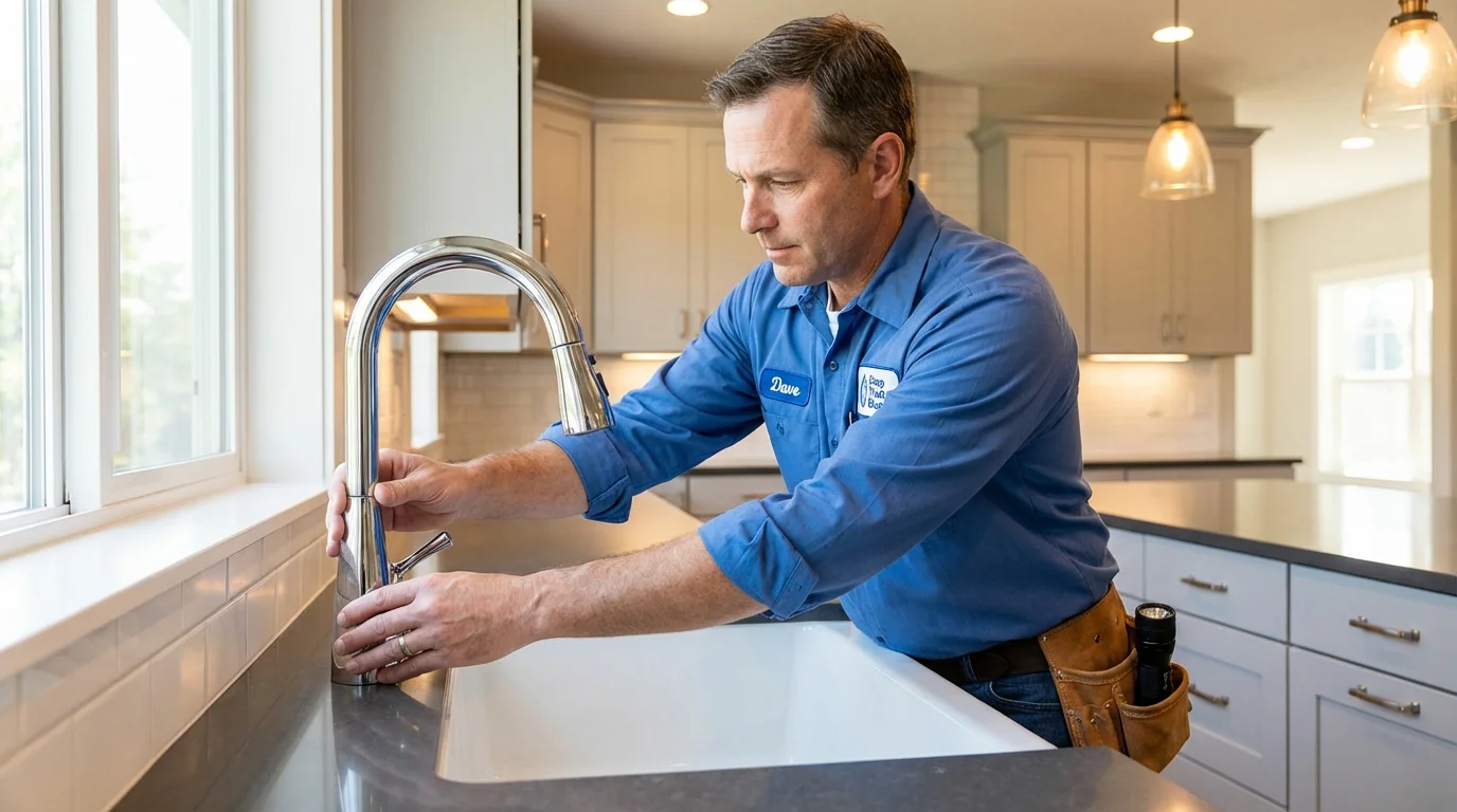 Kitchen faucet installation by Johns Plumbing LLC in South Fulton